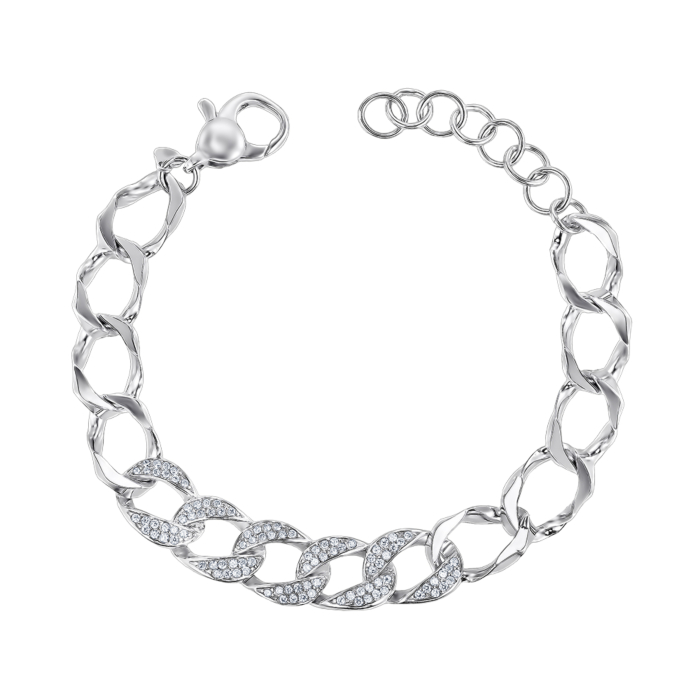 Срібний браслет з фіанітами. Артикул BCAPD000003-B/12/1