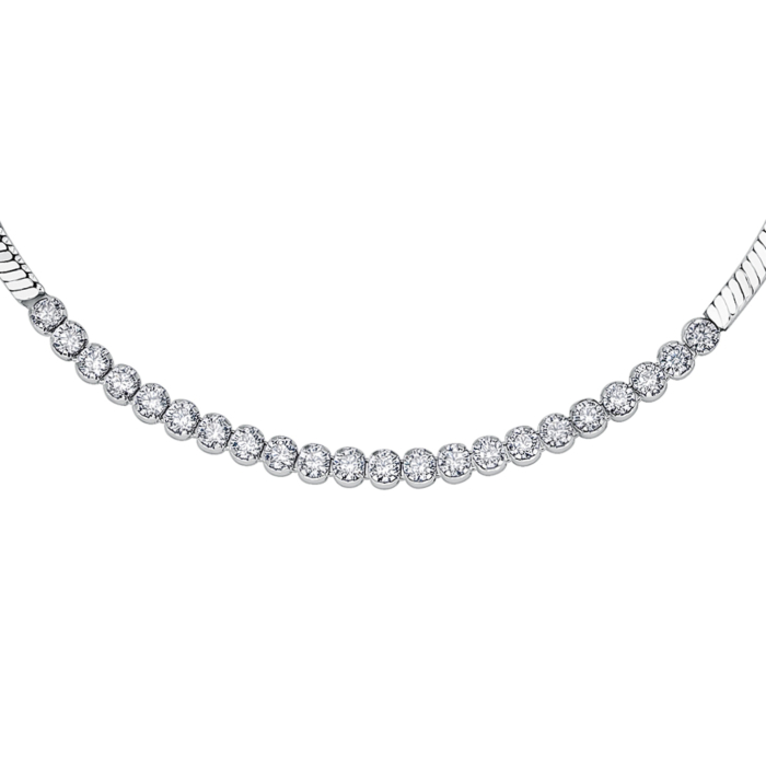 Срібний браслет з фіанітами BCAPD000012-B/12/1