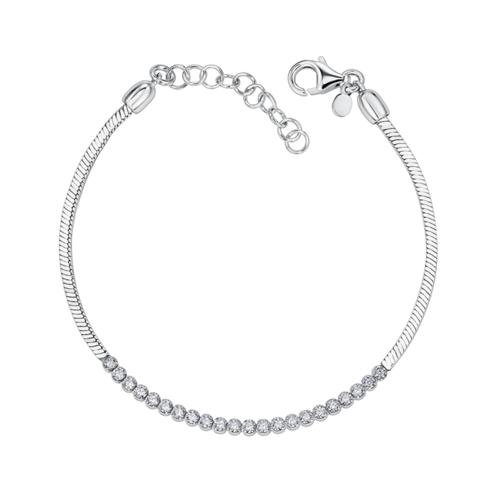 Серебряный браслет с фианитами BCAPD000012-B/12/1
