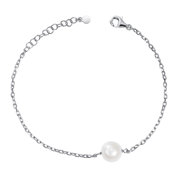 Срібний браслет з перлиною. Артикул BFAPD000037-B/12/1932