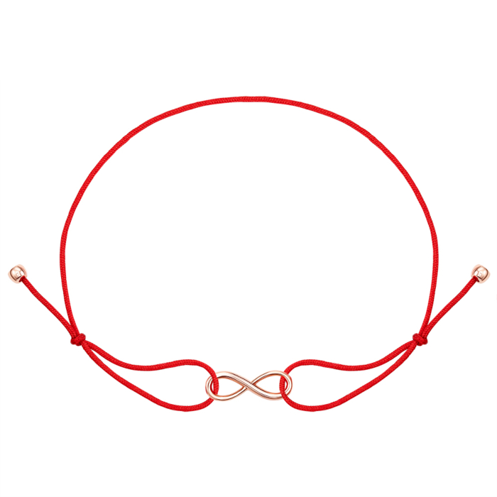 Браслет з текстилю «Безмежність» з золотою вставкою. Артикул 7141-1/01/0