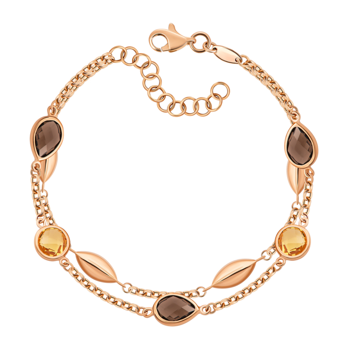 Золотий браслет з кварцом.Артикул UG55/11/268