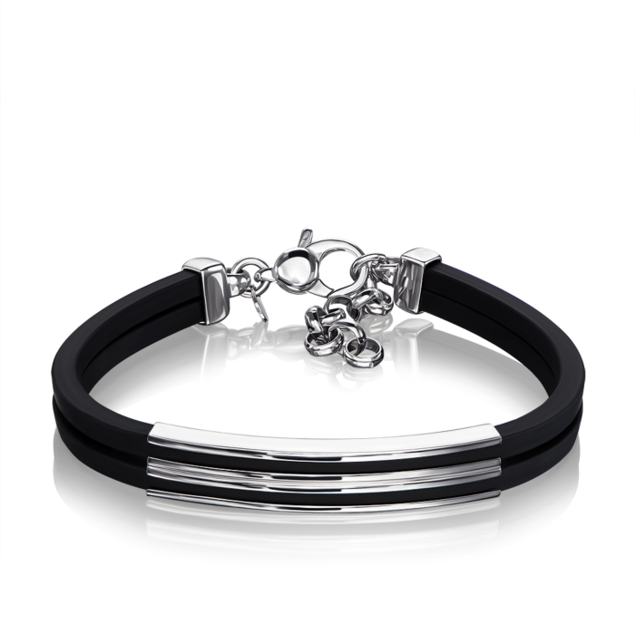 Мужской каучуковый браслет. Артикул BRBXU000062-B/12