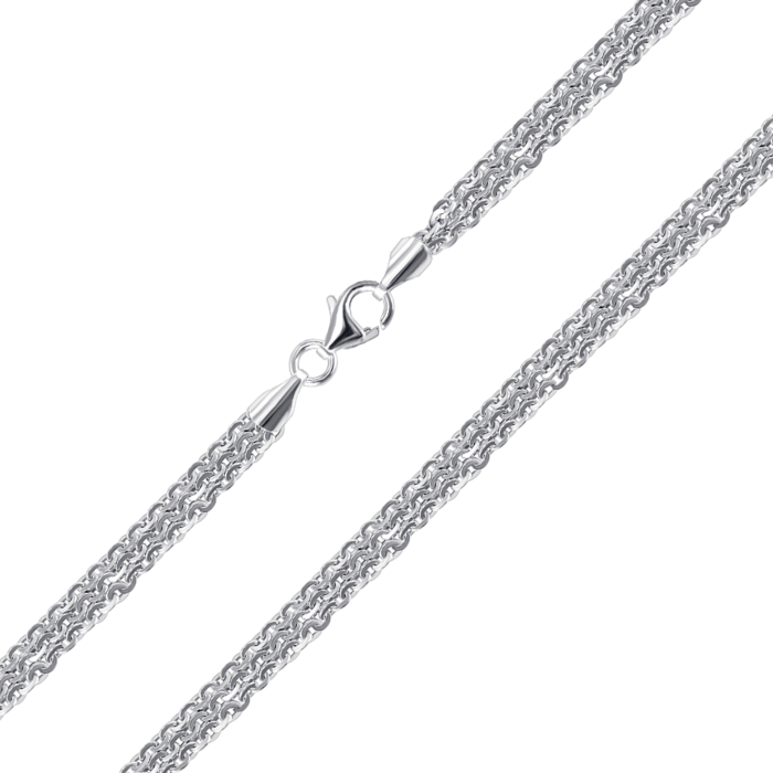 Срібний ланцюжок. Артикул BRILLANTINA 3FILE-1-L/12