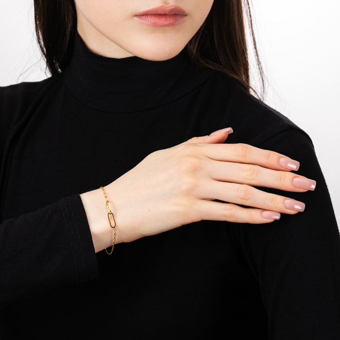 Срібний позолочений браслет. Артикул BRT 10514 G-B/20