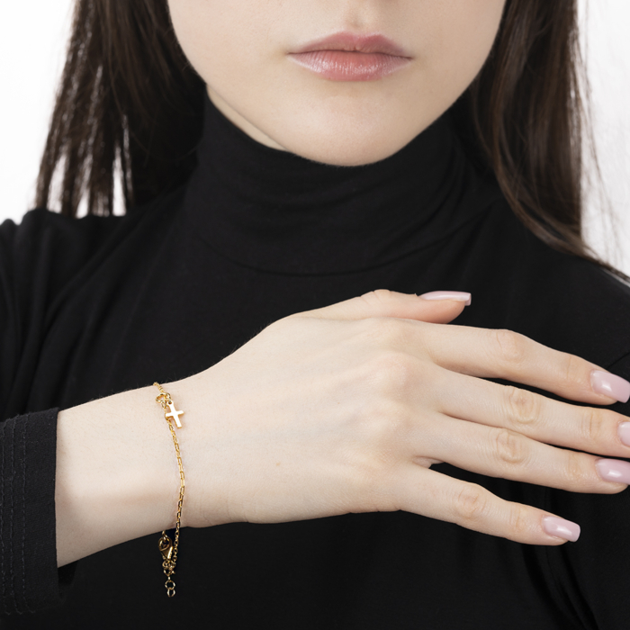 Срібний позолочений браслет без вставки. Артикул BRT 10601 G-B/20