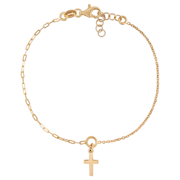 Срібний позолочений браслет без вставки. Артикул BRT 10601 G-B/20