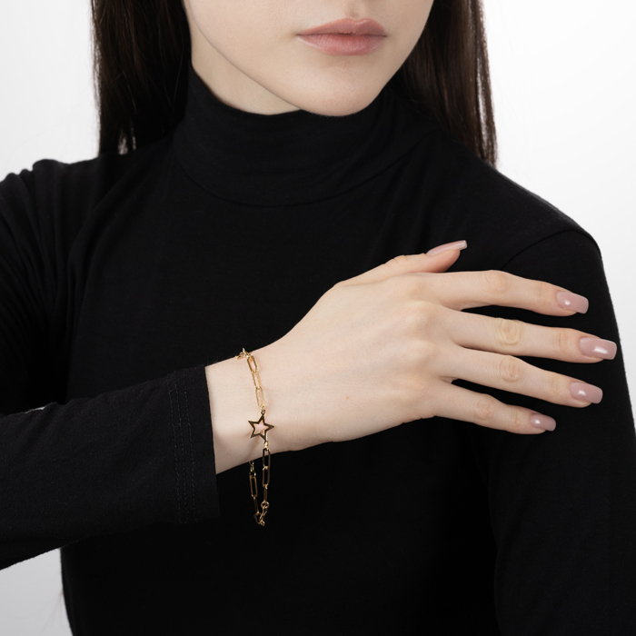 Срібний позолочений браслет. Артикул BRT 10747 G-B/20