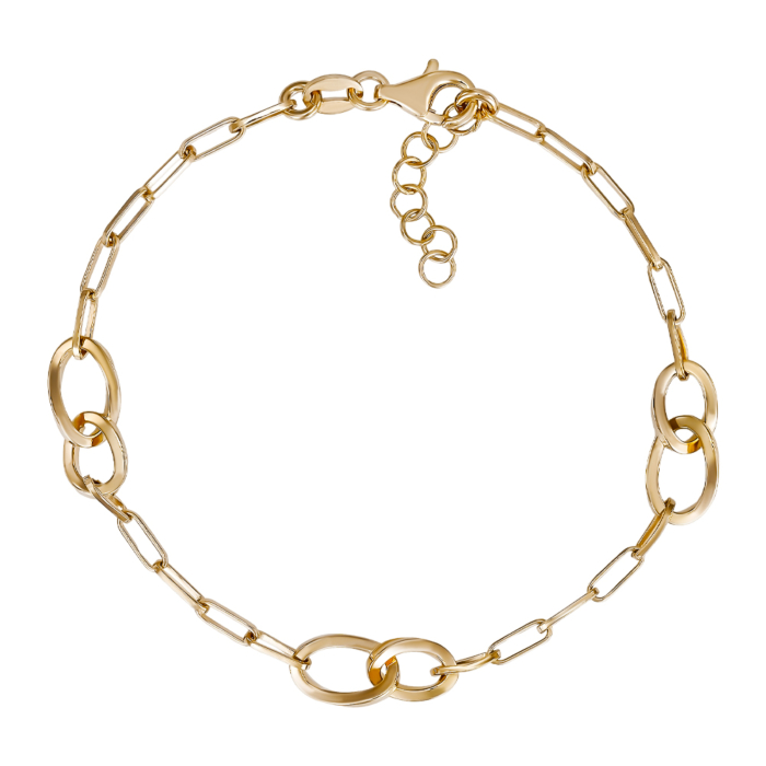 Срібний позолочений браслет. Артикул BRT 9943 G-B/20