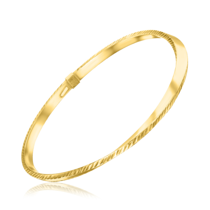 Жесткий серебряный позолоченный браслет без вставки BRT 10846 G-B/20