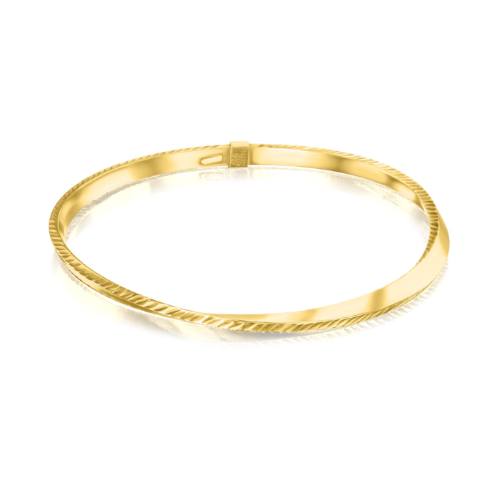 Жесткий серебряный позолоченный браслет без вставки BRT 10846 G-B/20