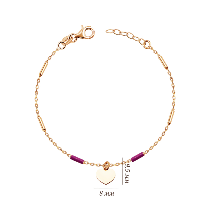 Серебряный браслет с эмалью. Артикул BRT_10971-B/20/2758