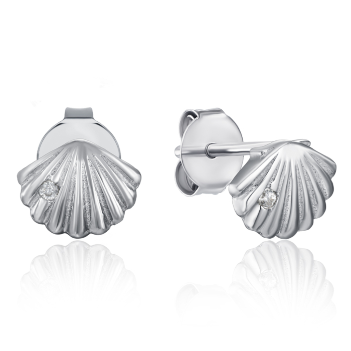 Срібні пусети з фіанітом. Артикул BSE00752-E/12/1