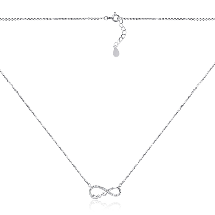 Серебряное колье с фианитами. Артикул C00167-K/12/1