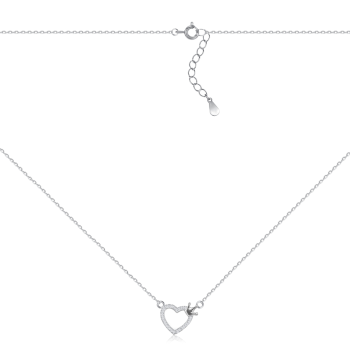 Серебряное колье с фианитами. Артикул C01009-K/12/1