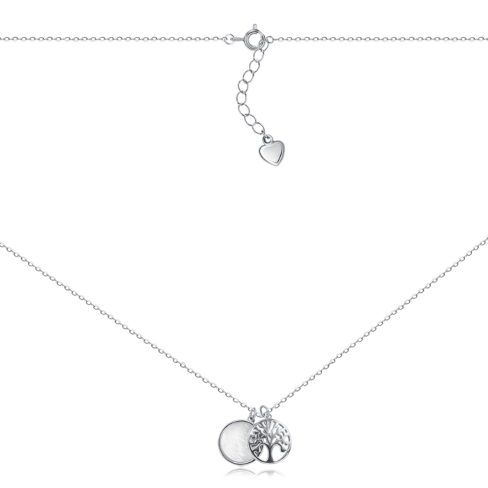 Серебряное колье с перламутром. Артикул C02160-K/12/1101