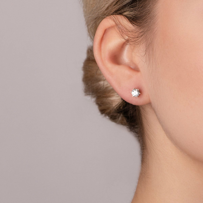 Золоті пусети з фіанітами Royal Zirconia. Артикул UG5С4096G Royal