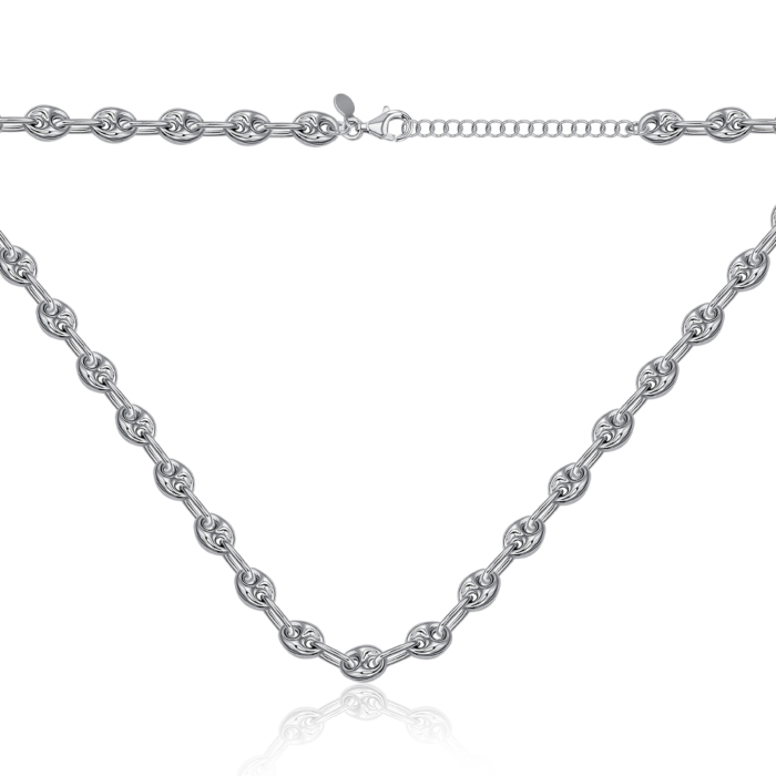 Серебряное колье без вставки CCAXD000049-K/12