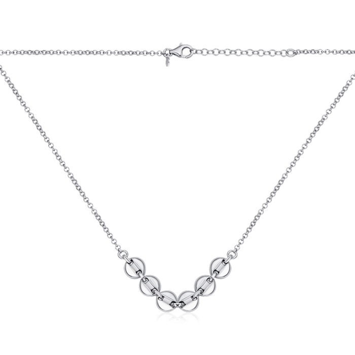 Серебряное колье без вставки CCAXD000057-K/12