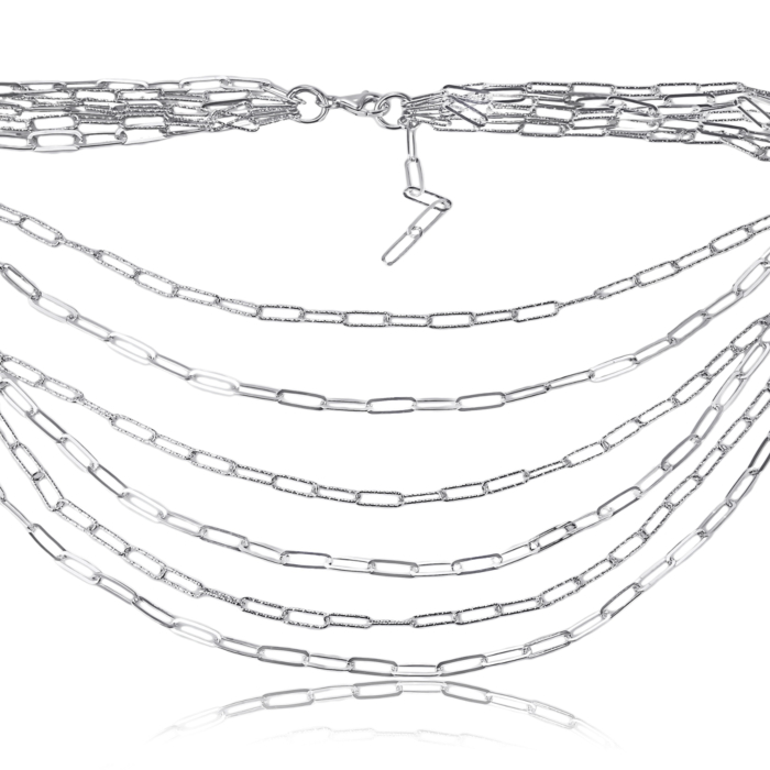 Серебряное колье без вставки. Артикул CCAXD000071-K/12