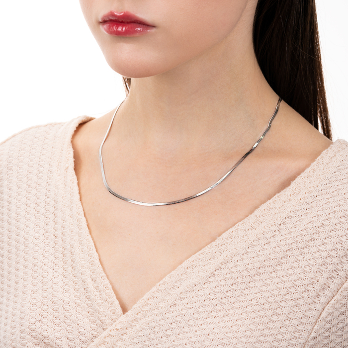 Серебряное колье без вставки. Артикул CCAXD000141-K/12