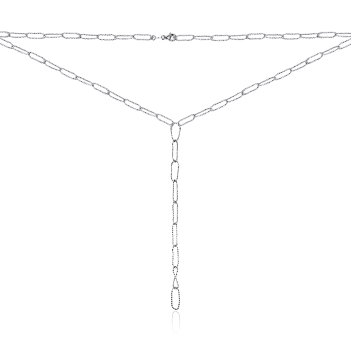 Срібне кольє без вставки. Артикул CCFXD000021-K/12