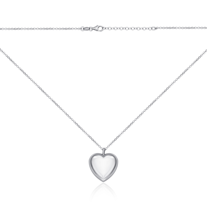 Срібне кольє з підвіскою в формі серця CCHXD000015-K/12