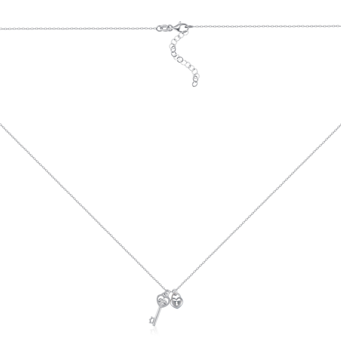 Серебряное колье с фианитами. Артикул CLT_11880-K/12/1