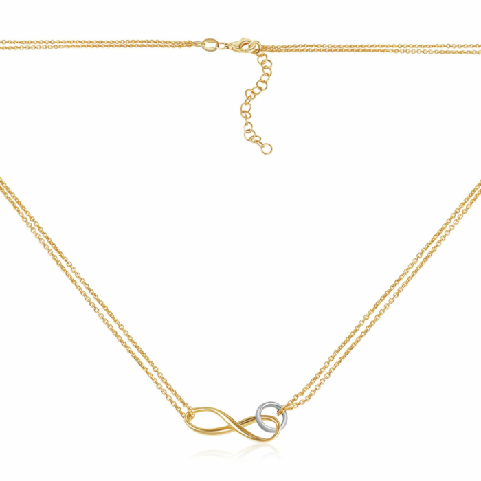 Срібне кольє. Артикул CLT_12176-K/16