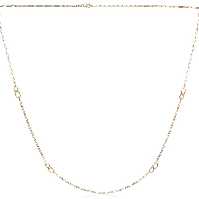 Серебряное позолоченное колье. Артикул CLT 10647 G-K/20