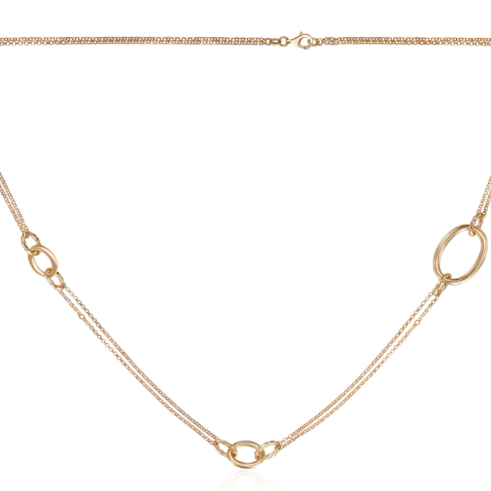 Срібне кольє. Артикул CLT 10914 G-K/20