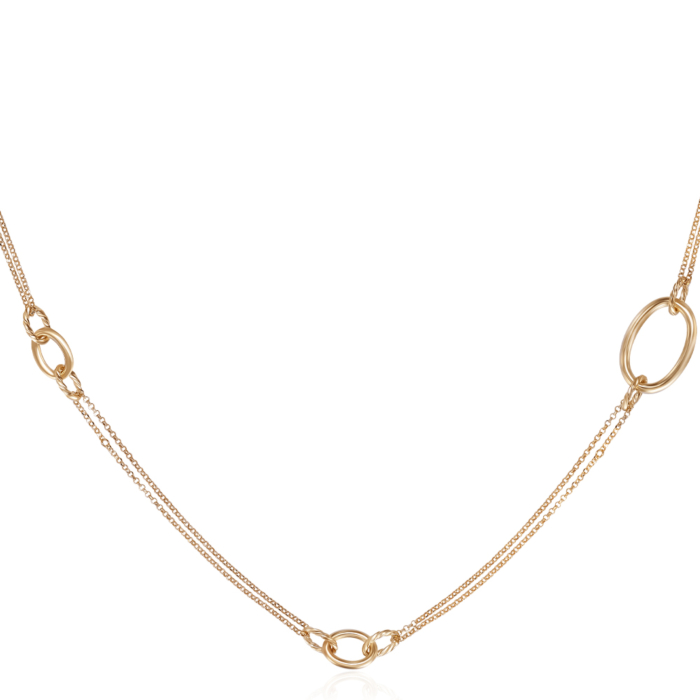 Срібне кольє. Артикул CLT 10914 G-K/20