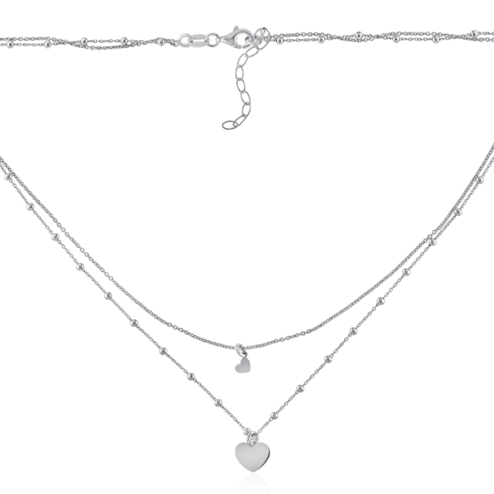 Серебряное колье. Артикул CLT 11116 RH-K/12