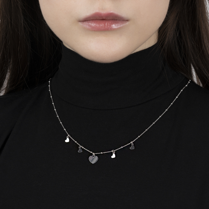 Серебряное колье. Артикул CLT  11117 RH-K/12