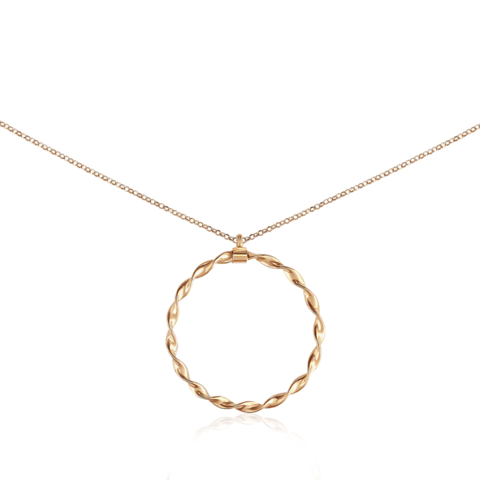 Срібне кольє. Артикул CLT 11715 G-K/20