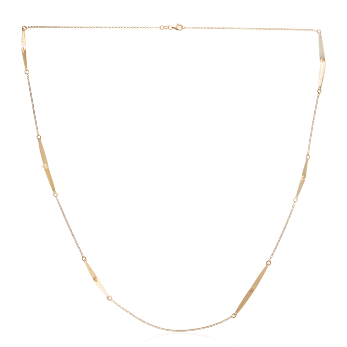 Срібне позолочене колье. Артикул CLT 11729 G-K/20