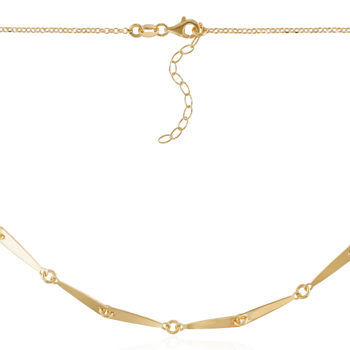 Серебряное позолоченное колье. Артикул CLT 11730 G-K/20