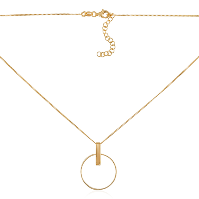 Серебряное позолоченное колье. Артикул CLT 11814 G-K/20