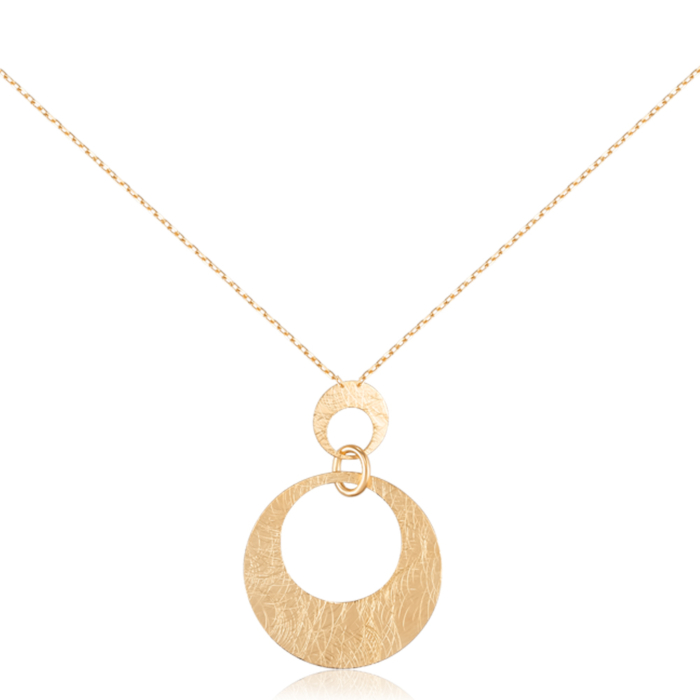 Срібне кольє. Артикул CLT 11817 G-K/20