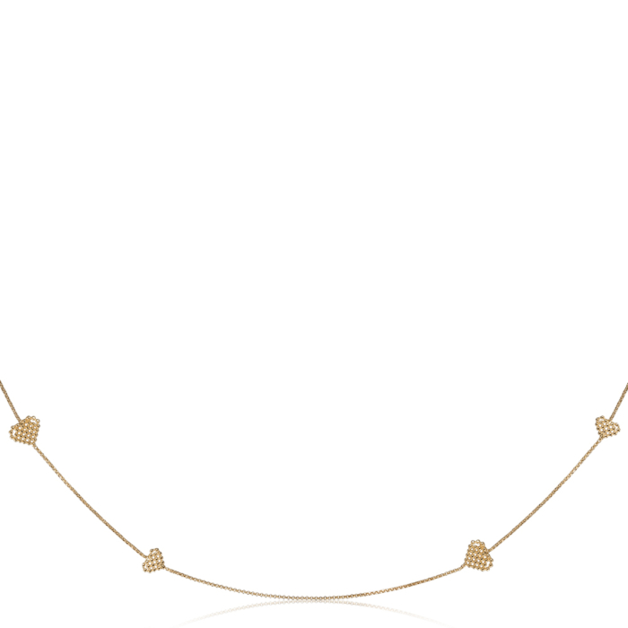 Серебряное позолоченное колье. Артикул CLT 11859 G-K/20