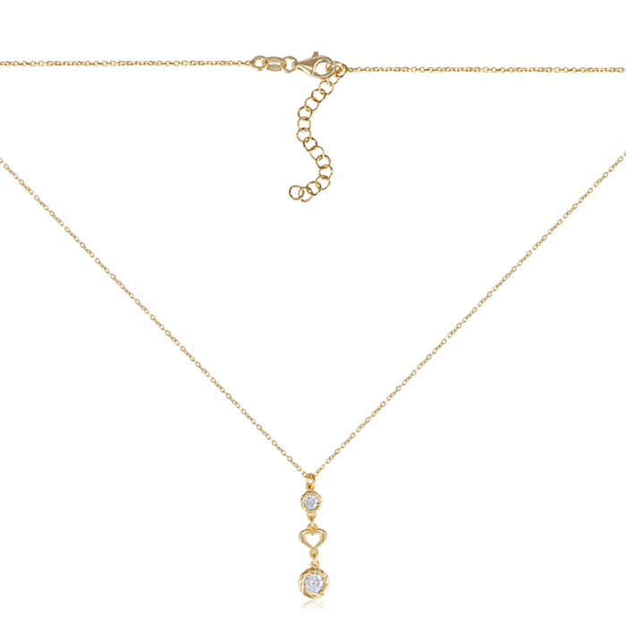 Серебряное колье с фианитами. Артикул CLT 11872 G-K/20/1