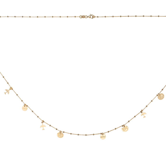 Серебряное колье. Артикул CLT 9861 G-K/20