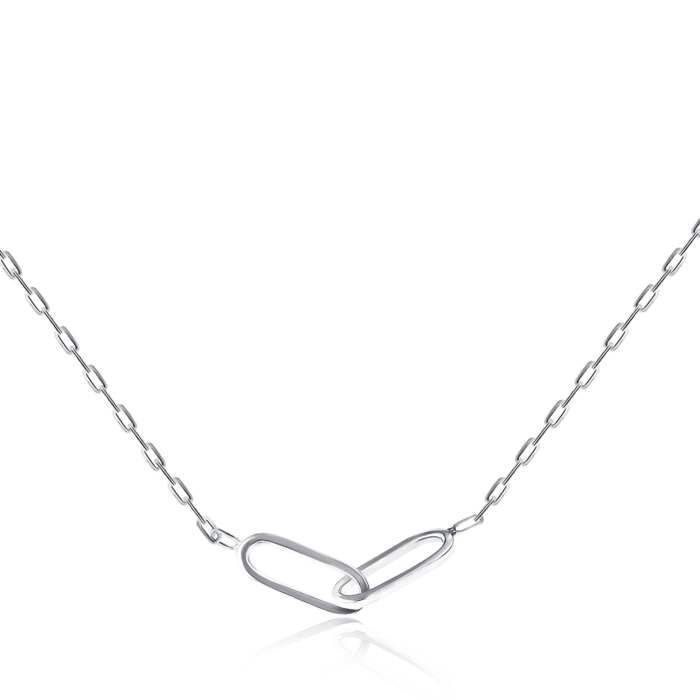 Срібне кольє. Артикул CLT 11341 G-K/12