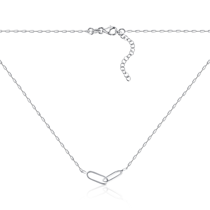 Срібне кольє. Артикул CLT 11341 G-K/12