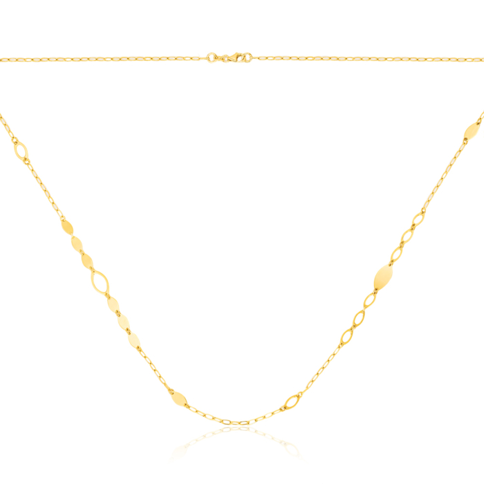 Срібне позолочене кольє без вставки CLT 11383 G-K/20