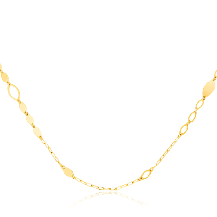 Срібне позолочене кольє без вставки CLT 11383 G-K/20