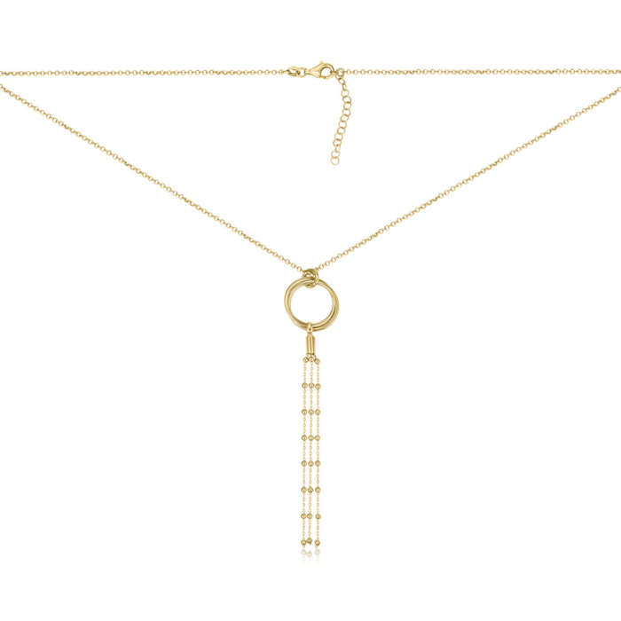 Серебряное позолоченное колье без вставки CLT 11435 G-K/20