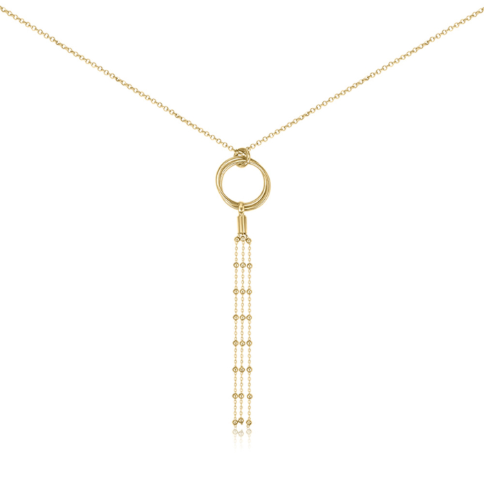 Серебряное позолоченное колье без вставки CLT 11435 G-K/20