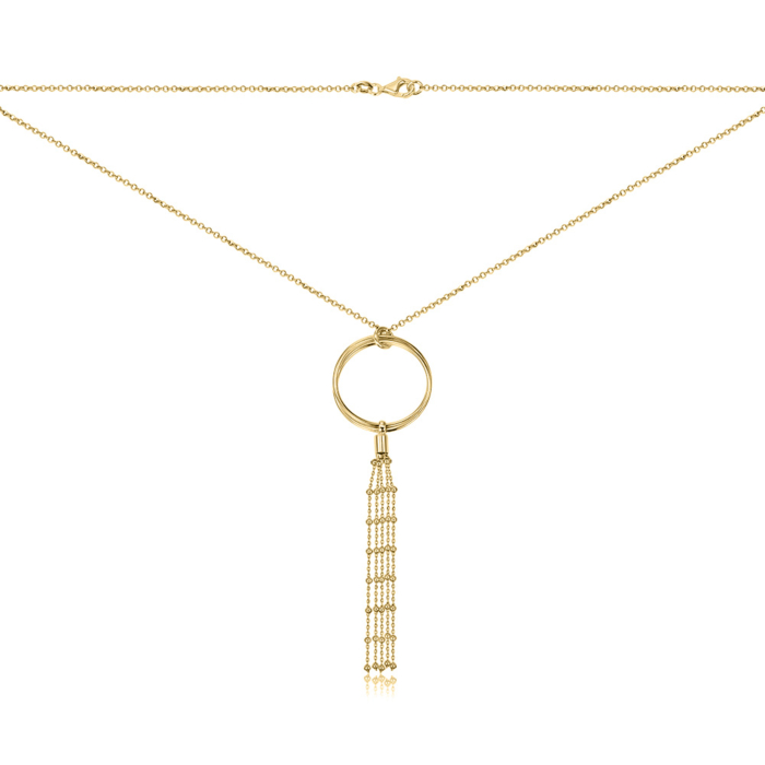 Серебряное позолоченное колье без вставки CLT 11436 G-K/20