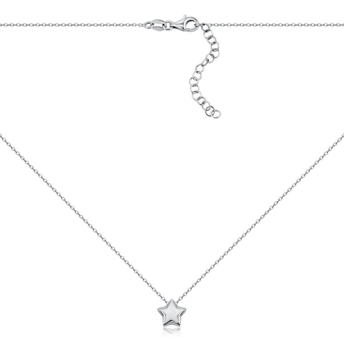 Срібне кольє без вставки. Артикул CLT 11531 BRHP-K/12